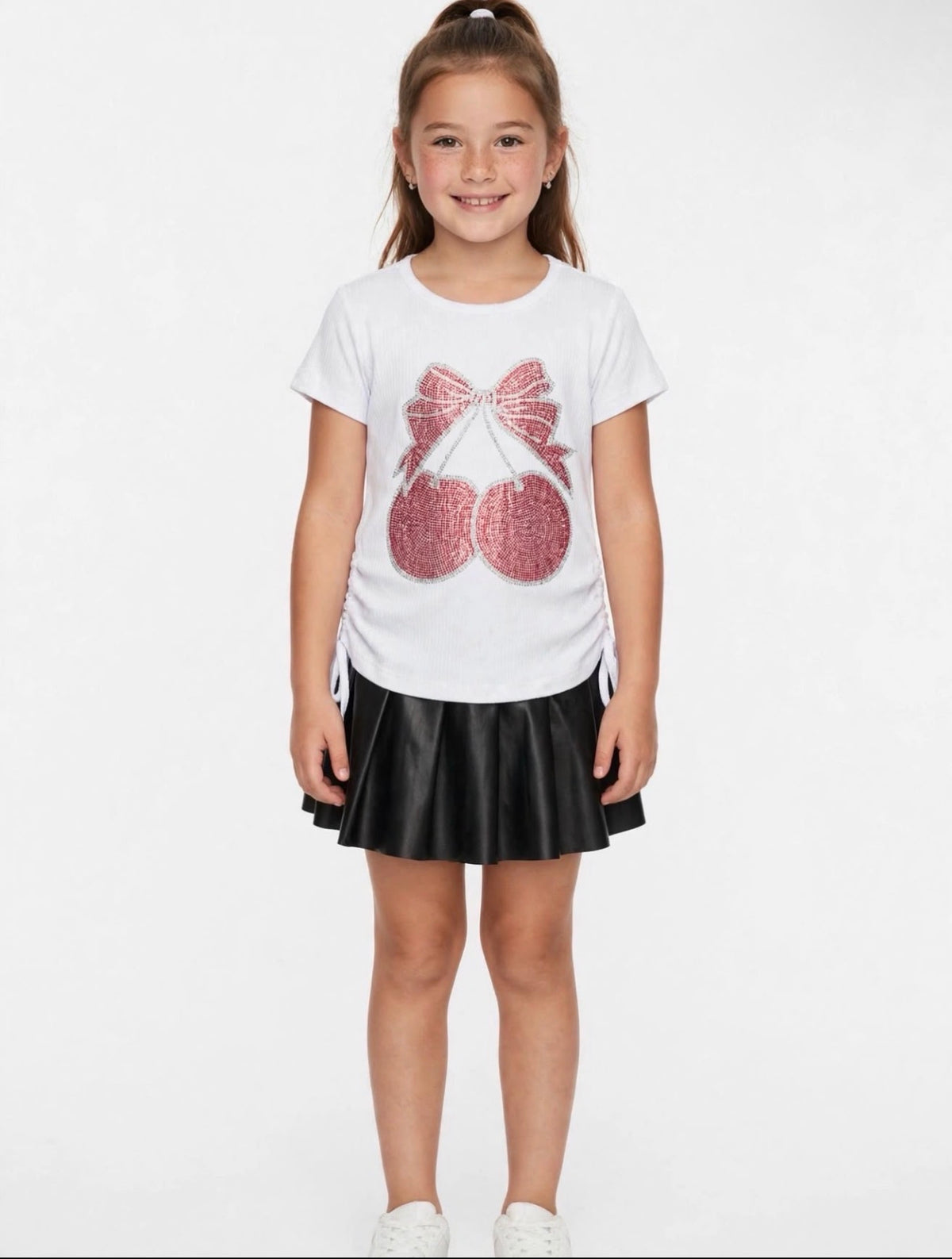 SouzeBoutique Cherry Bow Cutie 3-Piece Set - Pink