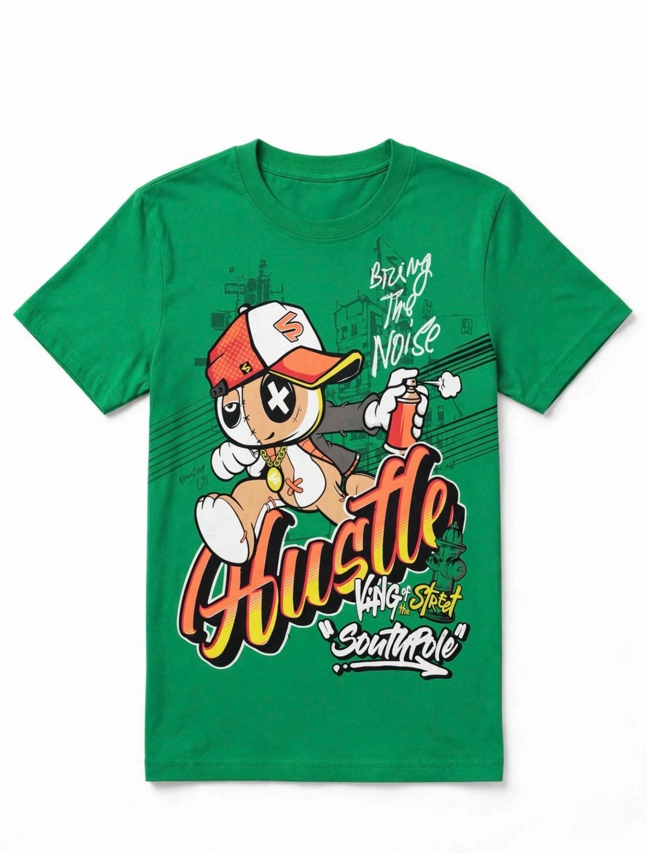 SouzeBoutique Hustle King Street Graphic Tee SET - Green