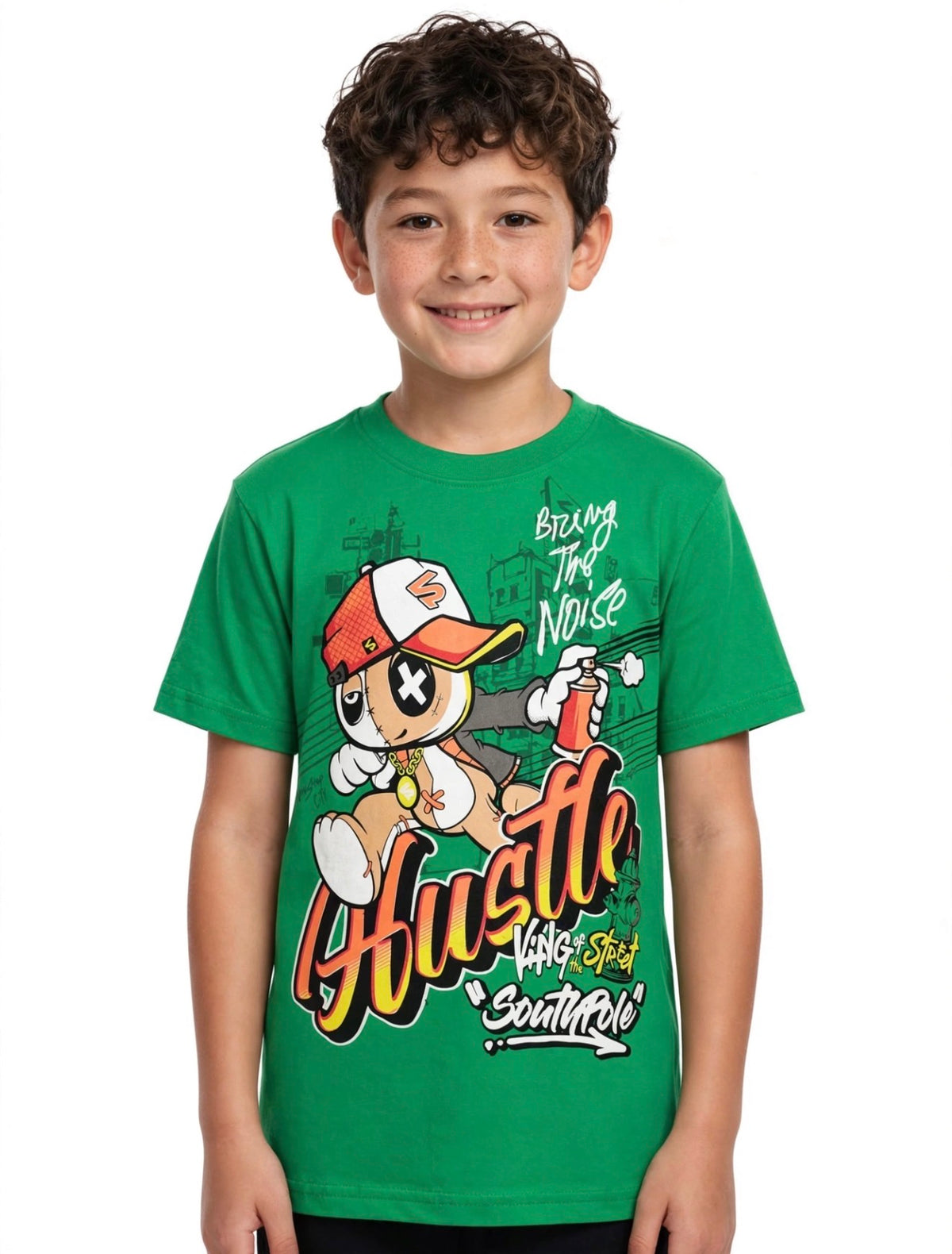 SouzeBoutique Hustle King Street Graphic Tee SET - Green